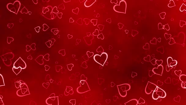 Herzen Animation Valentinstag Hintergrund — Stockvideo