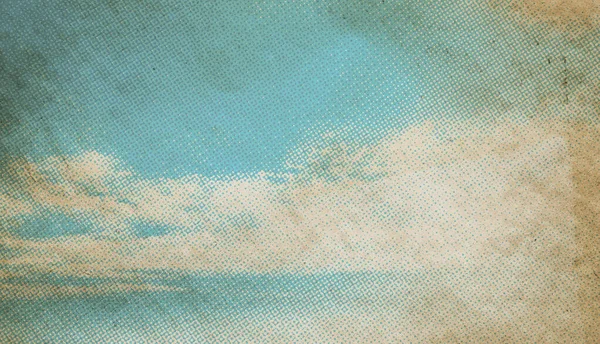 Padrão Céu Retro Textura Papel Velho Nuvens Vintage — Fotografia de Stock