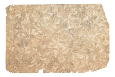 kırpma yolu olan beyaz arkaplanda izole edilmiş eski kağıt