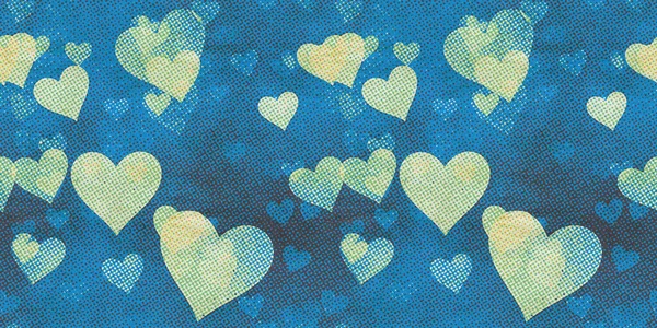 Abstract Seamless Hearts Raster Background Pattern — Stock Photo, Image