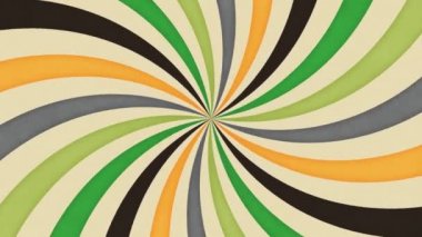 Vintage ışınları animasyonu. Geçmişe dönüş. Kusursuz girdap döngüsü.