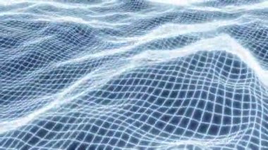 Kusursuz döngü, soyut ızgara dalgası. 3d hazırlayıcı.