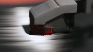 Eski retro vinil plak, vintage turntable.