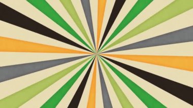 Vintage ışınları animasyonu. Geçmişe dönüş. Kusursuz girdap döngüsü.