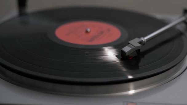 Eski Retro Vinil Plak Vintage Turntable — Stok video