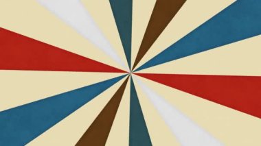 Vintage ışınları animasyonu. Geçmişe dönüş. Kusursuz girdap döngüsü.