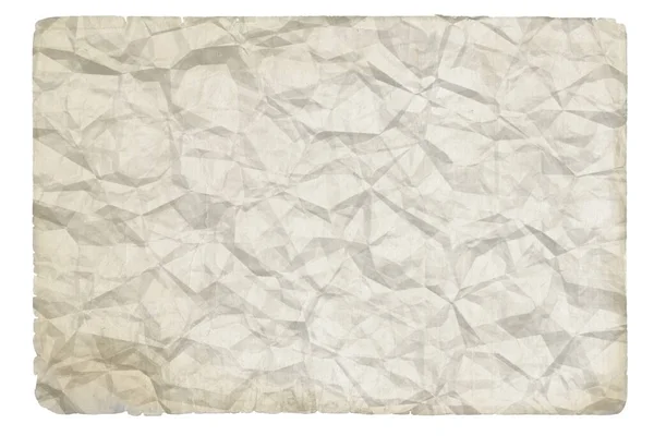Starý Prázdný Zmačkaný Papír Kopírovacím Prostorem Izolované Bílém Pozadí — Stock fotografie