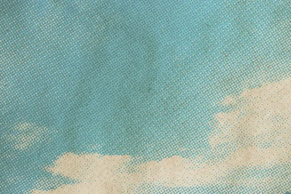 Retrò Modello Cielo Carta Vecchia Texture Nuvole Vintage — Foto Stock
