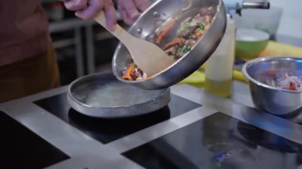Fajitas Cucinare Servire Pasto Piatto — Video Stock