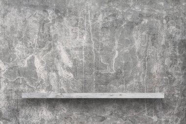 Beton duvardaki boş raf
