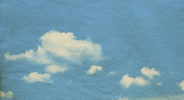 Retro Sky Pattern Old Paper Texture Vintage Clouds — Stock Photo, Image