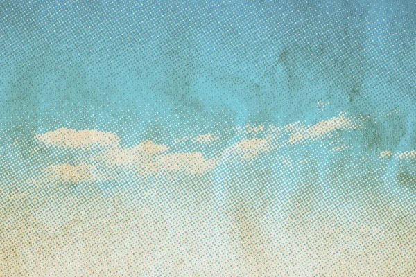 retro sky pattern on old paper texture. vintage clouds.