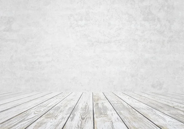 Chambre Vide Avec Mur Béton Fond Blanc — Photo