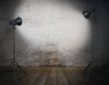 Fotoğraf stüdyosu eski odada.