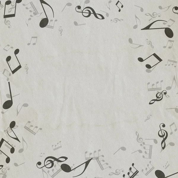 Grunge Musical Background Old Paper Texture Music Notes — Stock Photo, Image