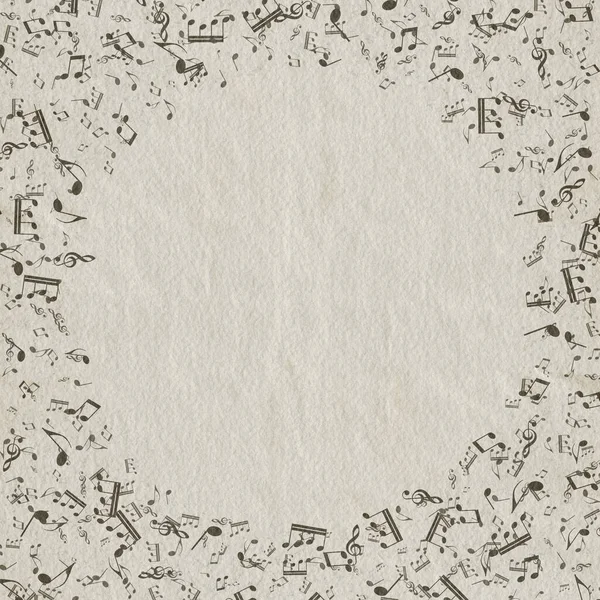 Grunge Hudební Pozadí Textura Starého Papíru Noty — Stock fotografie