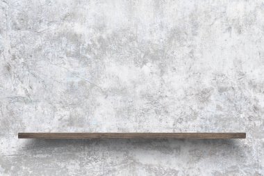 Beton duvardaki boş raf