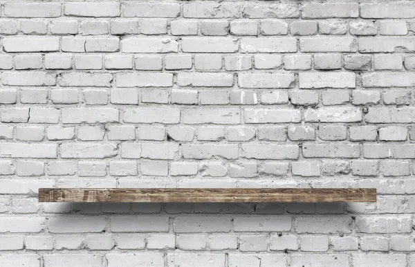 Пустая Полка Кирпичной Стене — стоковое фото