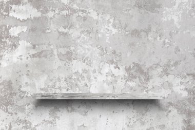 Beton duvardaki boş raf