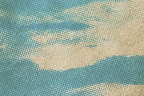 Motif Ciel Rétro Sur Vieille Texture Papier Nuages Vintage — Photo