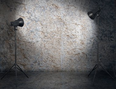 Fotoğraf stüdyosu eski odada.