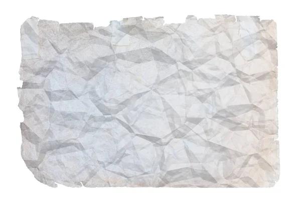 Старая Пустая Скомканная Бумага Копипространством Изолированным Белом Фоне — стоковое фото