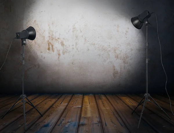 Studio Photo Dans Une Ancienne Chambre — Photo