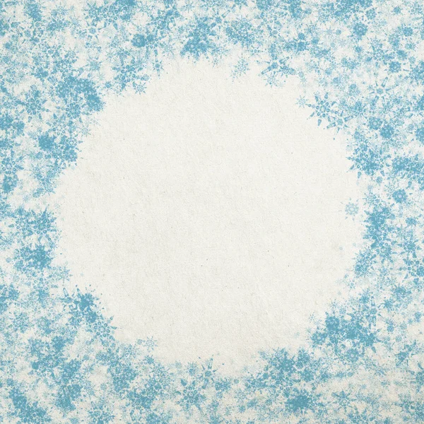 Bleu Hiver Noël Fond Avec Flocons Neige — Photo