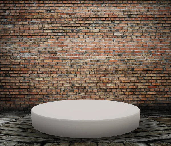 Podium Floor Old Interior Brick Wall — Stock Photo, Image