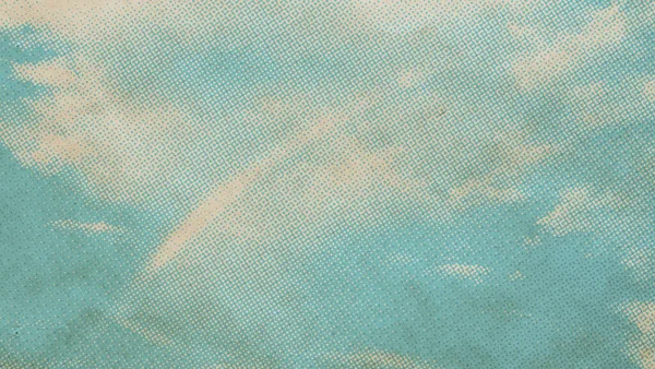 Motif Ciel Rétro Sur Vieille Texture Papier Nuages Vintage — Photo