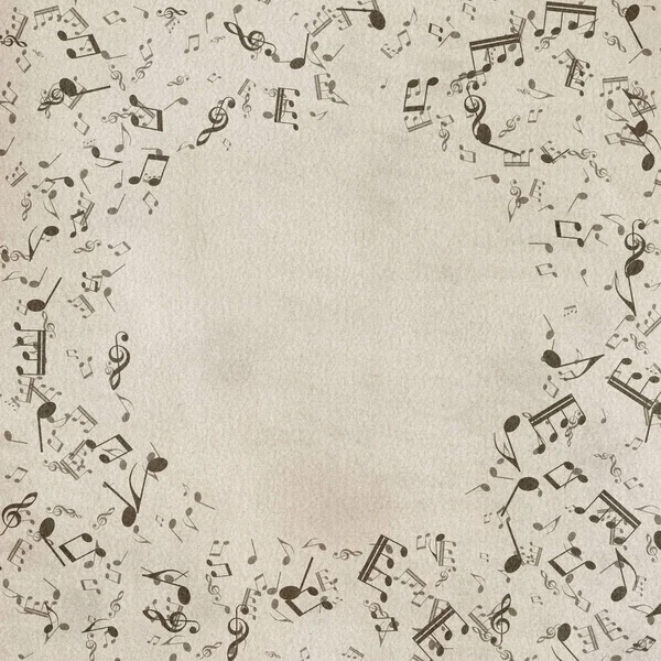Grunge Fundo Musical Textura Papel Velha Notas Música — Fotografia de Stock