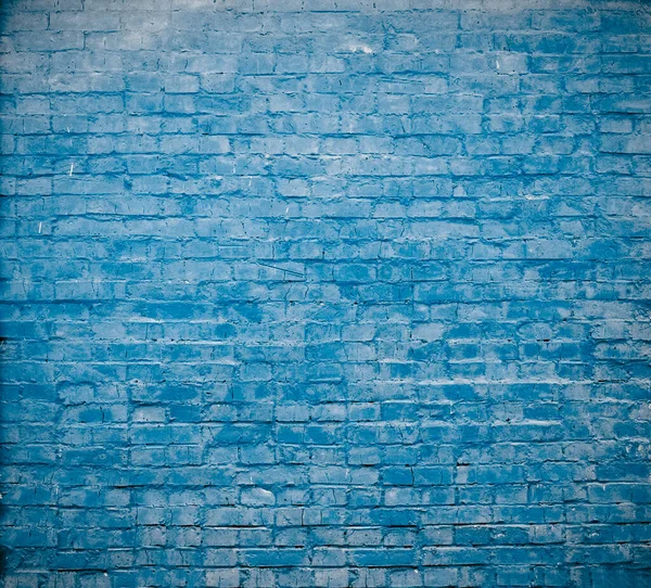 Old Brick Wall Blue Background — Stock Photo, Image