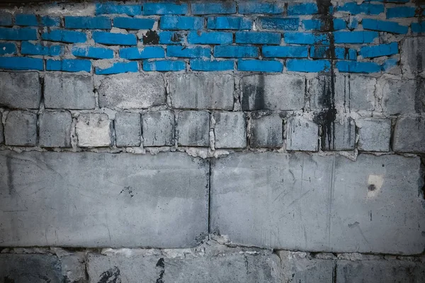 Old Brick Wall Blue Background — Stock Photo, Image