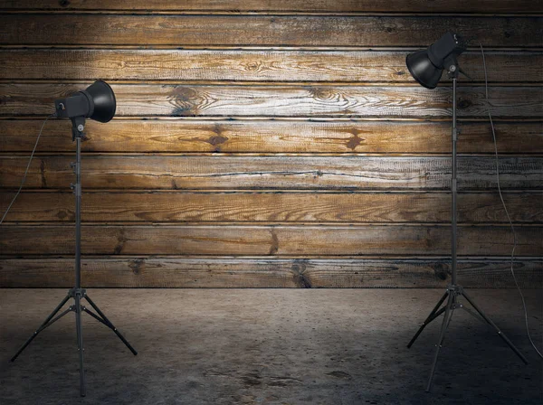 Studio Photo Dans Une Ancienne Chambre — Photo