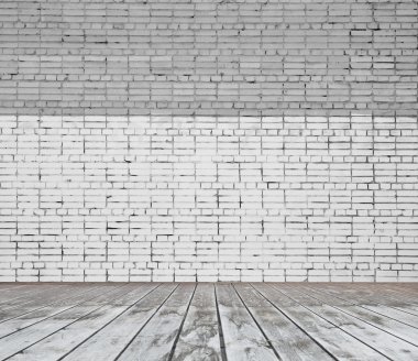 Tuğla duvarlı eski oda