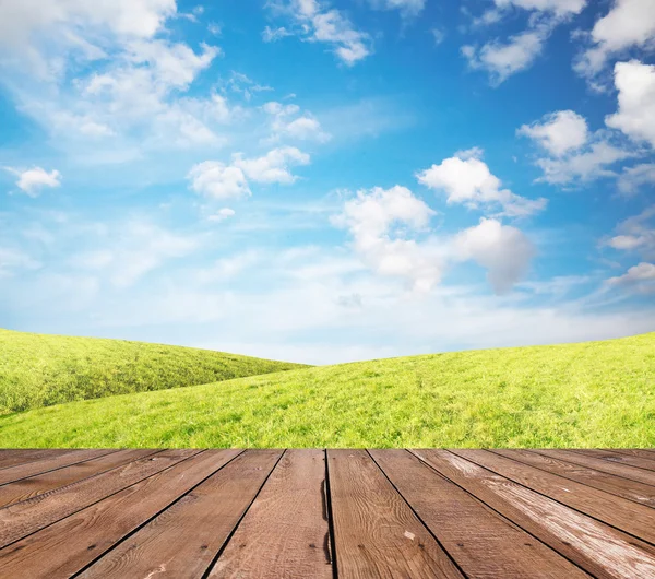 Gras, lucht en vloer — Stockfoto