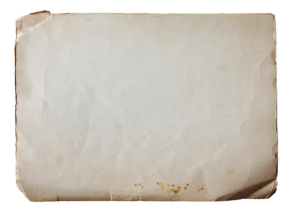 Старий папір ізольований на білому тлі — стокове фото