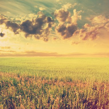 Alan ve sunsey gökyüzü