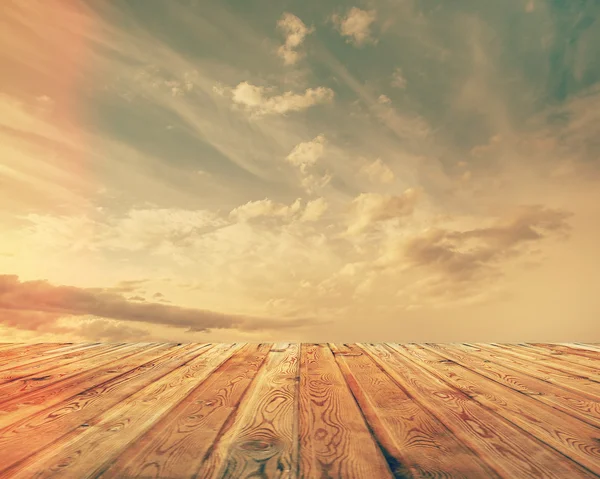 Cielo y suelo al atardecer — Foto de Stock