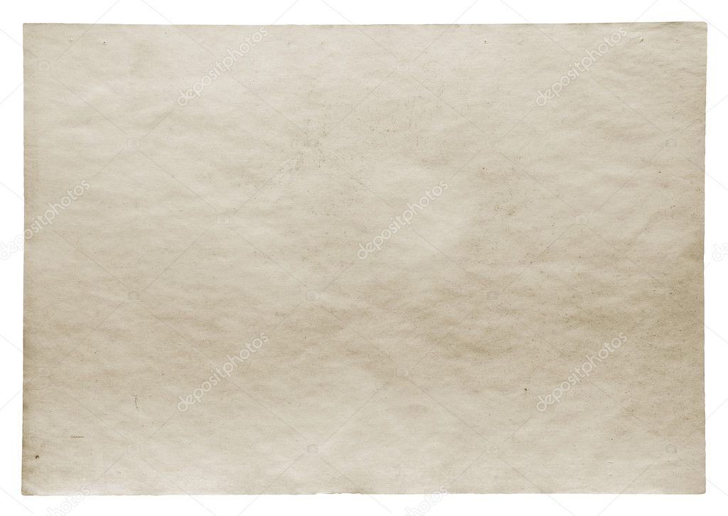 Old paper isolated