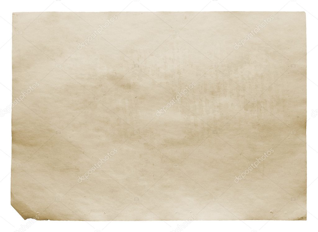 Old paper isolated