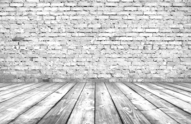 tuğla duvar ile Oda