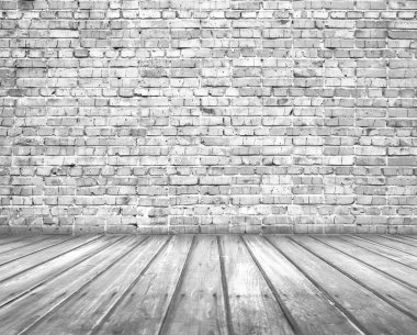 tuğla duvar ile Oda