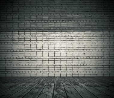 tuğla duvar ile Oda