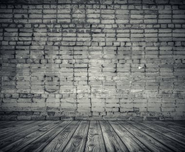 tuğla duvar ile Oda