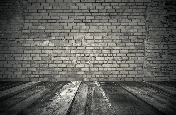 Δωμάτιο με τοίχο από τούβλα — Φωτογραφία Αρχείου