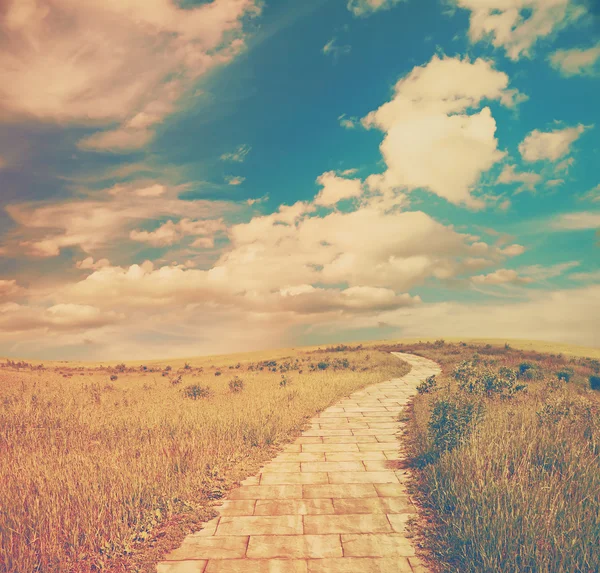 Yellow brick road — Stock Photo, Image