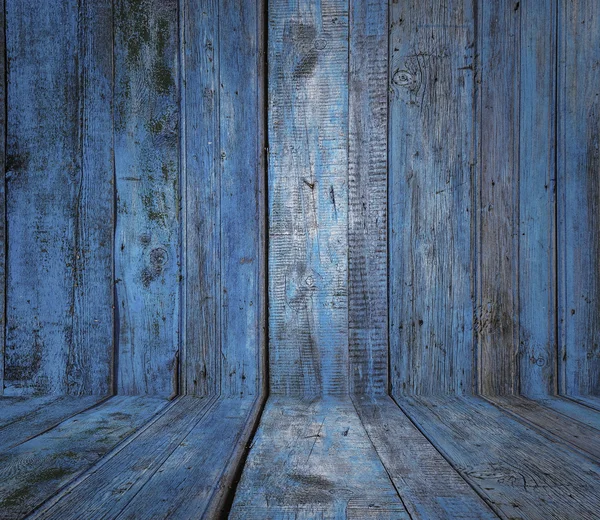 Trä blå rummet — Stockfoto