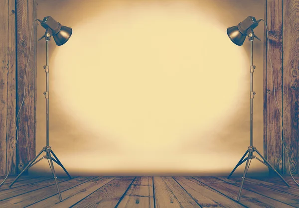 Photo studio in old room — Stock Photo, Image