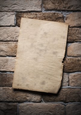 eski kağıt üzerinde tuğla duvar